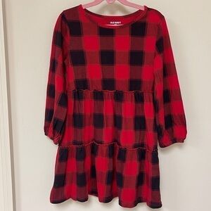 ⚡️3/$20⚡️Old Navy: Girls Red & Black Plaid Dress, Size (M / 8)